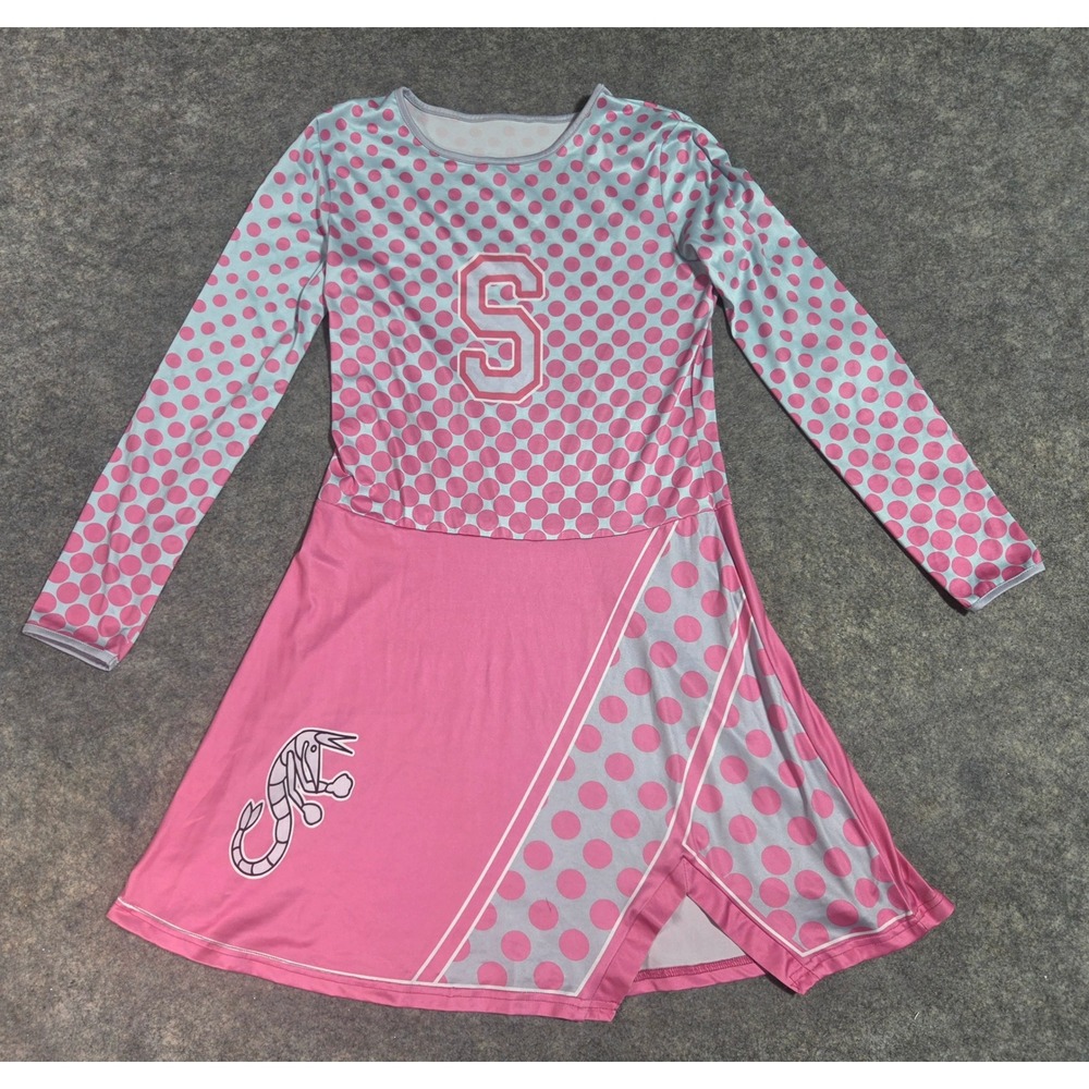 Disney Zombies Cheerleader Costume Pink Polka Dot Size Small Addison
